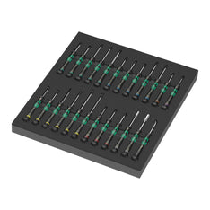 Wera Tools 24-Piece Kraftform Micro Screwdriver Set with Foam Insert 9715
