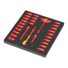 Wera Tools 28-Piece 8007 B Zyklop VDE Ratchet Set with Foam Insert 9726