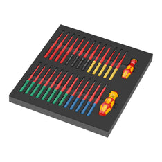 Wera Tools 28-Piece VDE Kraftform Kompakt Screwdriver Set with Foam Insert 9751