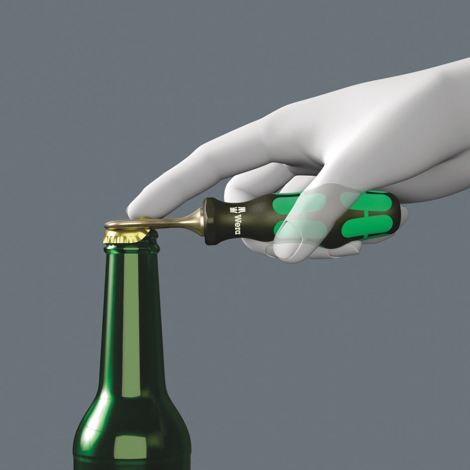Hand opening bottle with Wera Tools Bottle Opener