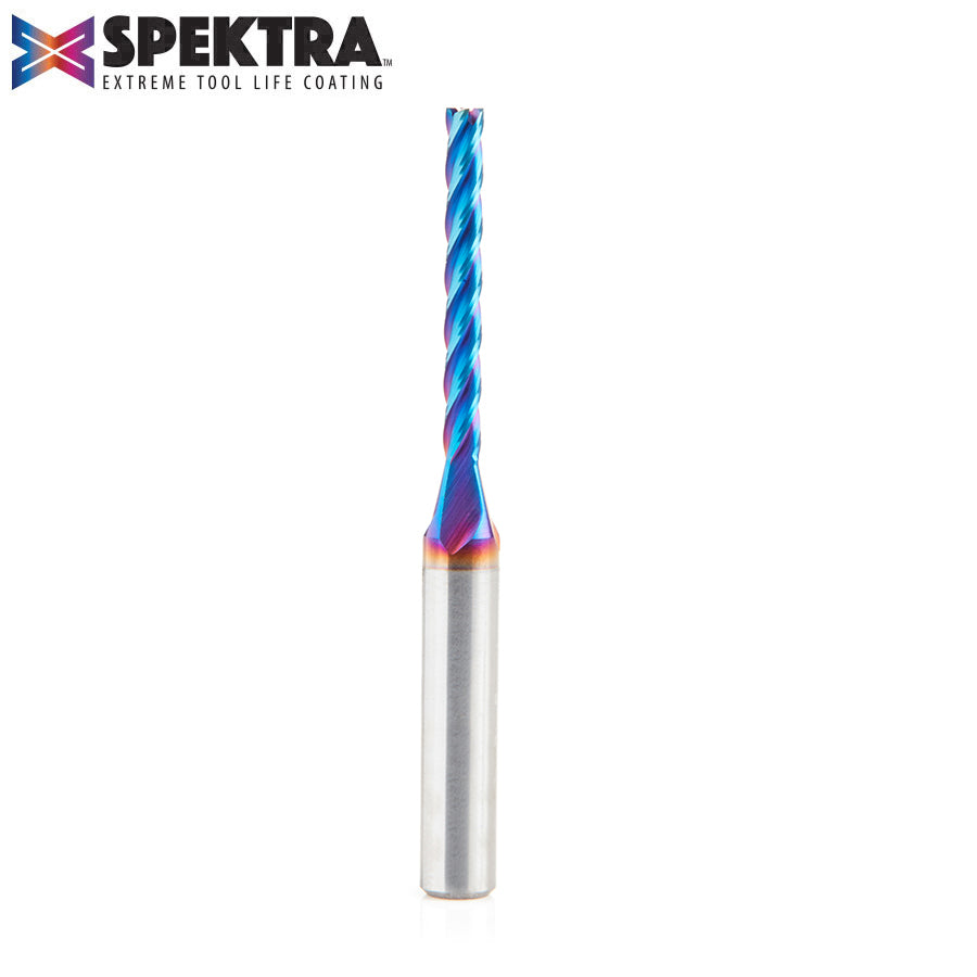 Amana Upcut Spiral Tapered Router Bit with Flat Bottom D 1/8 Inch Spek