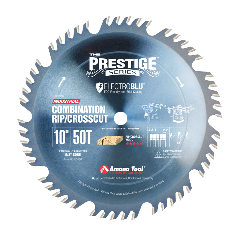 Amana Combination Circular Saw Blade 10 Inch x 30T TCG with 5/8 Inch Bore 610504C