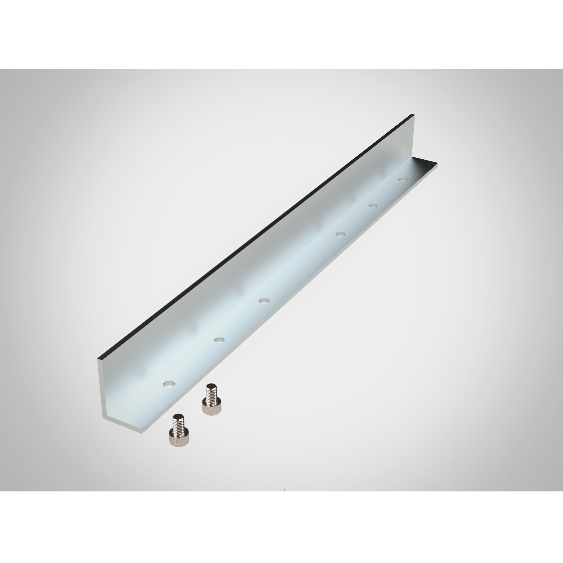 The Long Angle Accessory has 2 stainless steel socket head screws for mounting to a Guide Rail Square or Precision Triangle.
