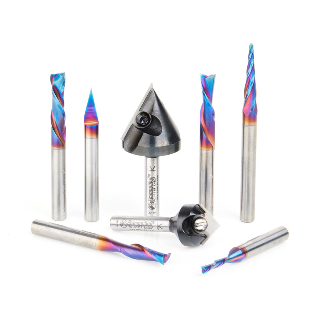 Amana General Purpose Router Bit Set with Spektra Coating AMS-257