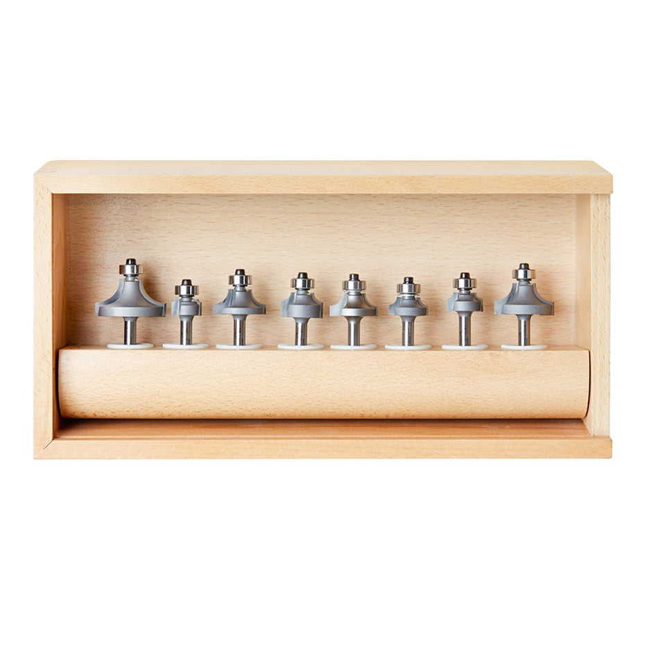 Trend Round Over Router Bit Set Amana Tool 8-Piece Roundover Router Bit Set AMS-550