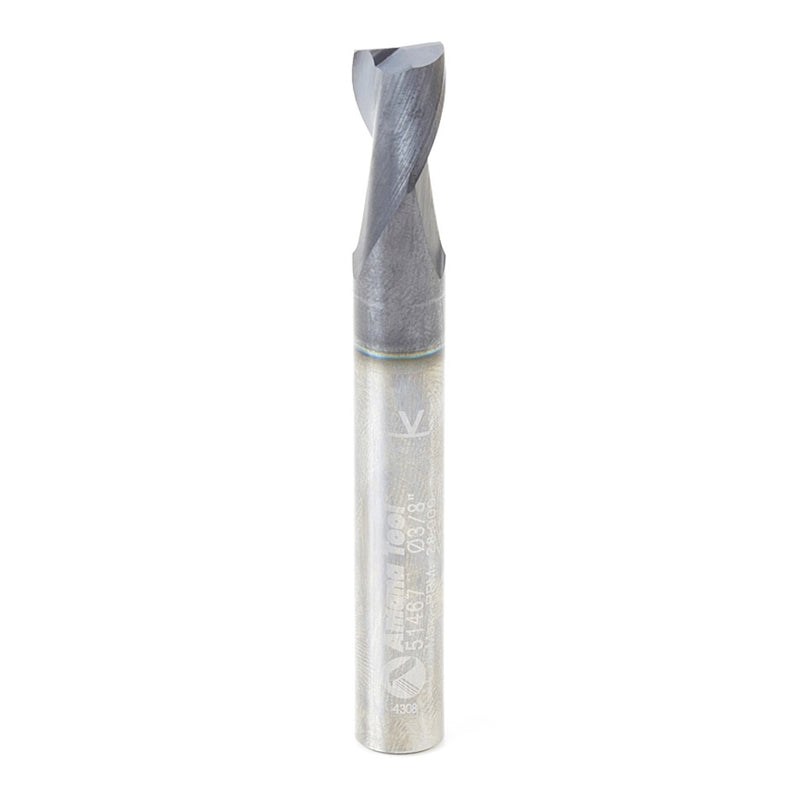 Amana Tool D 3/8 Inch Upcut Spiral Router Bit with 45 Degree Chamfers