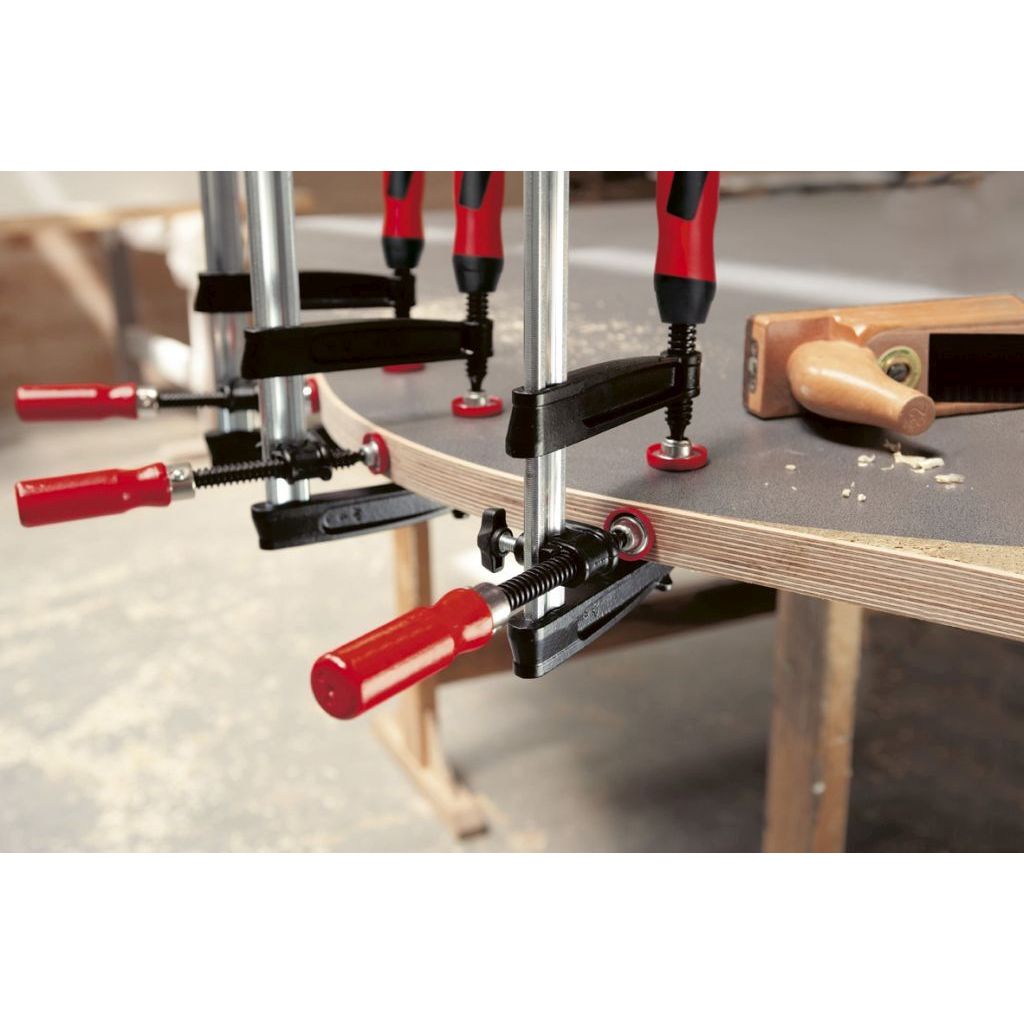 Bessey Single Spindle Edge Clamp for Use with Bar Clamp on bar clamp holding edge banding