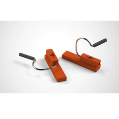 UJK Dog Rail Clips have a plastic body that slides into the t-slot of a guide rail and a metal spring clip with cap.
