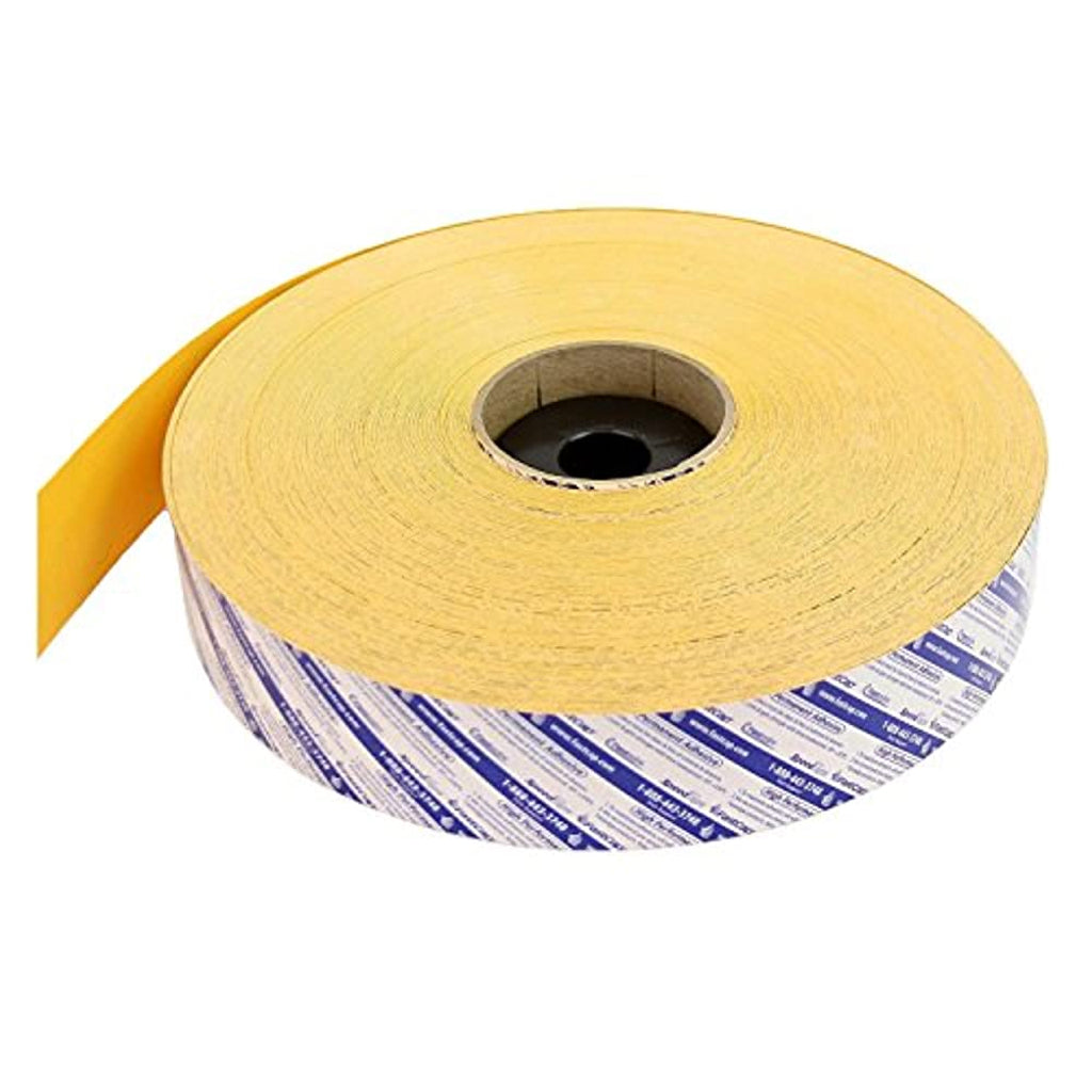 A roll of 2" wide EZ Stripe bright yellow tape for marking on floors.