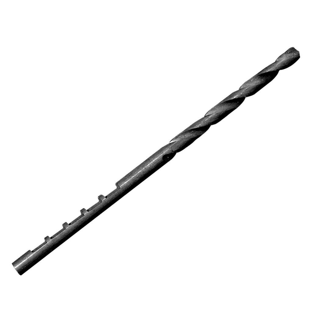 The replacement 1/8" twist bit for FlushMount Drill Bit System has 5 flats for depth adjustment and rotation-proof locking.