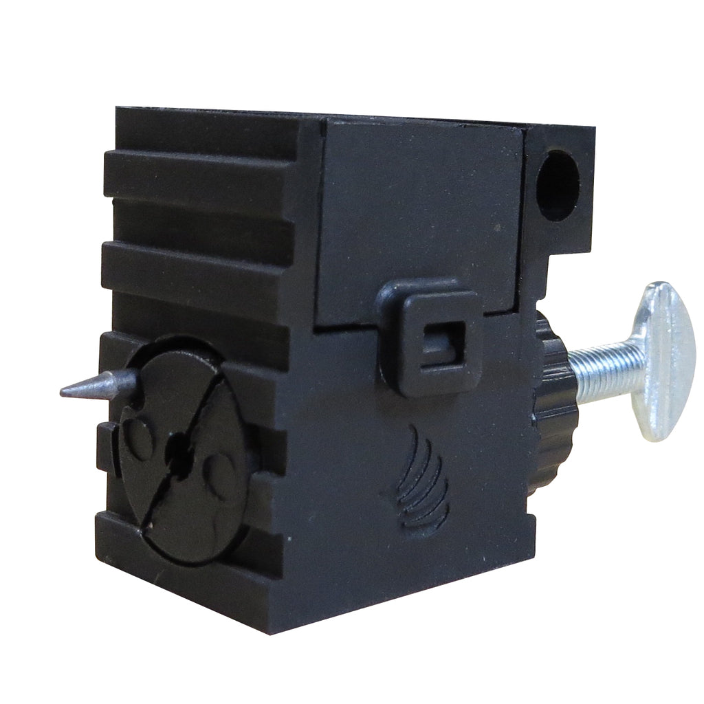 The Fastcap Mini Scribe has a blocky body and the scribing point sits in an adjustable cam to change the offset.