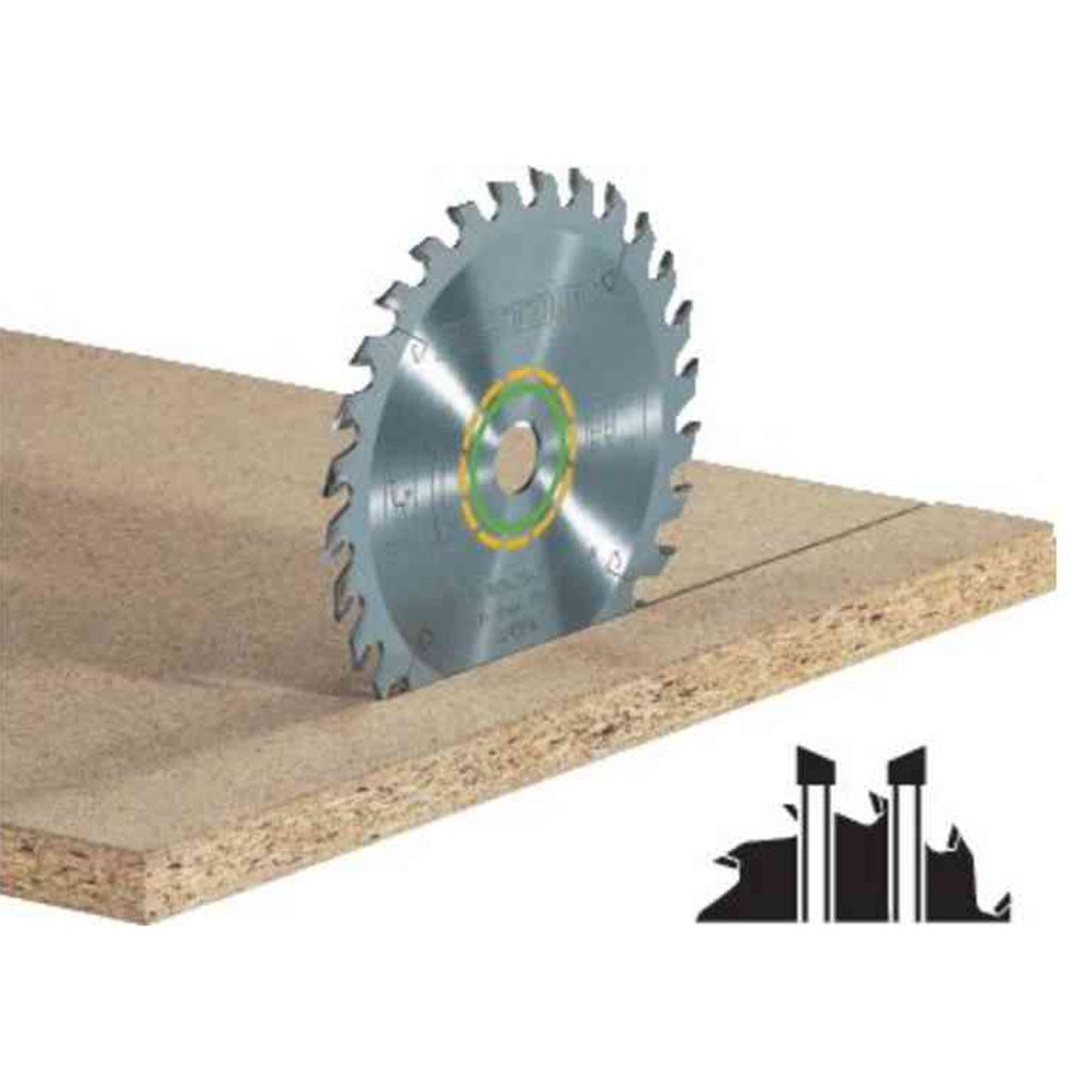 Universal 190mm carbide tipped saw blade with 30mm bore, 2.8mm kerf and alternate top bevel grind on teeth. For AT 65 & AP 65