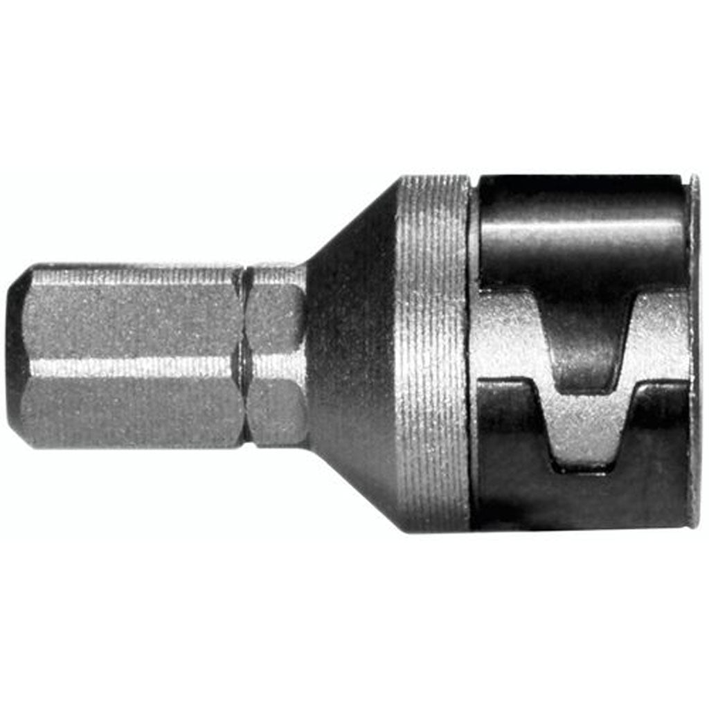 8 millimetre hex socket driver for self-drilling screws. 1/4 inch shank for use with PDC Depth Stop Chuck.