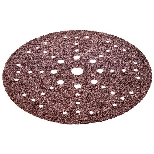 A 225mm (8.9") disc of Festool's Saphir abrasive with new 48-hole pattern for better dust extraction and suction.