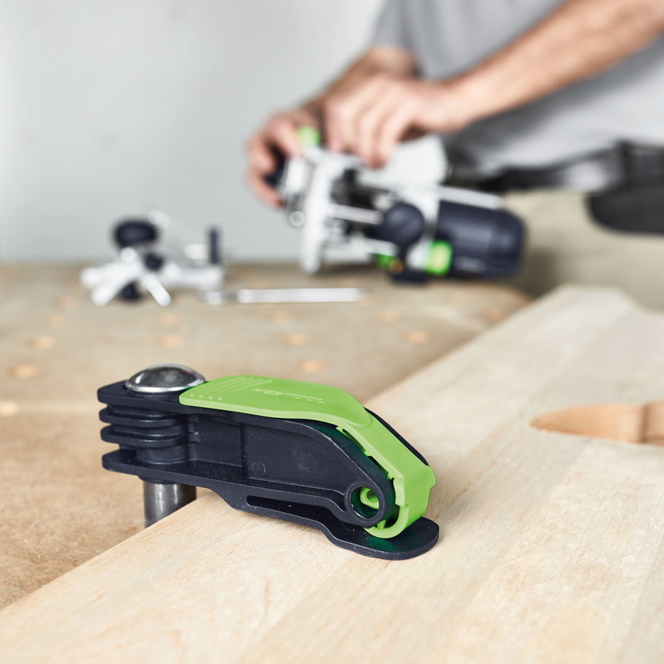 Festool MFT System Compatible Quick Clamp holding wood
