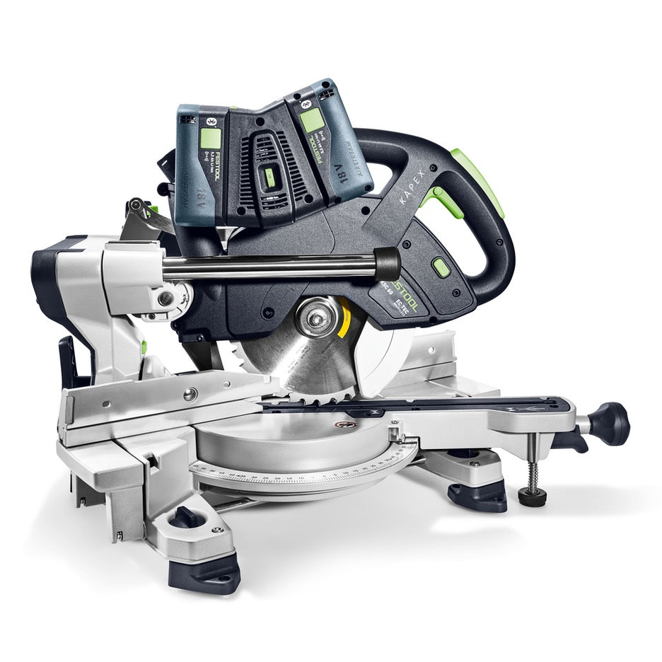 Festool Sliding Compound Mitre Saw KSC 60 EB 5.0 I-Plus US 577176 stowed for carrying