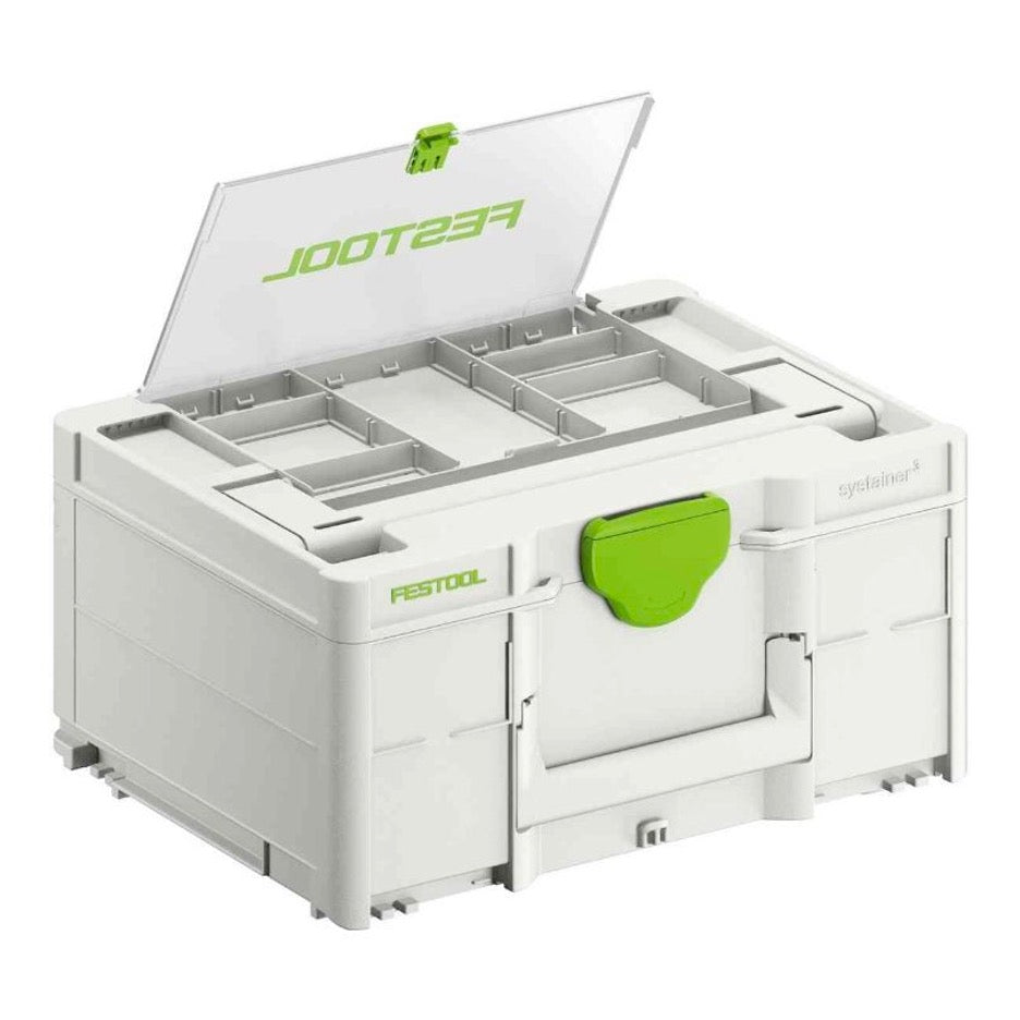 Festool Sys3 187 Systainer Box with Lid Compartment M Size 577347