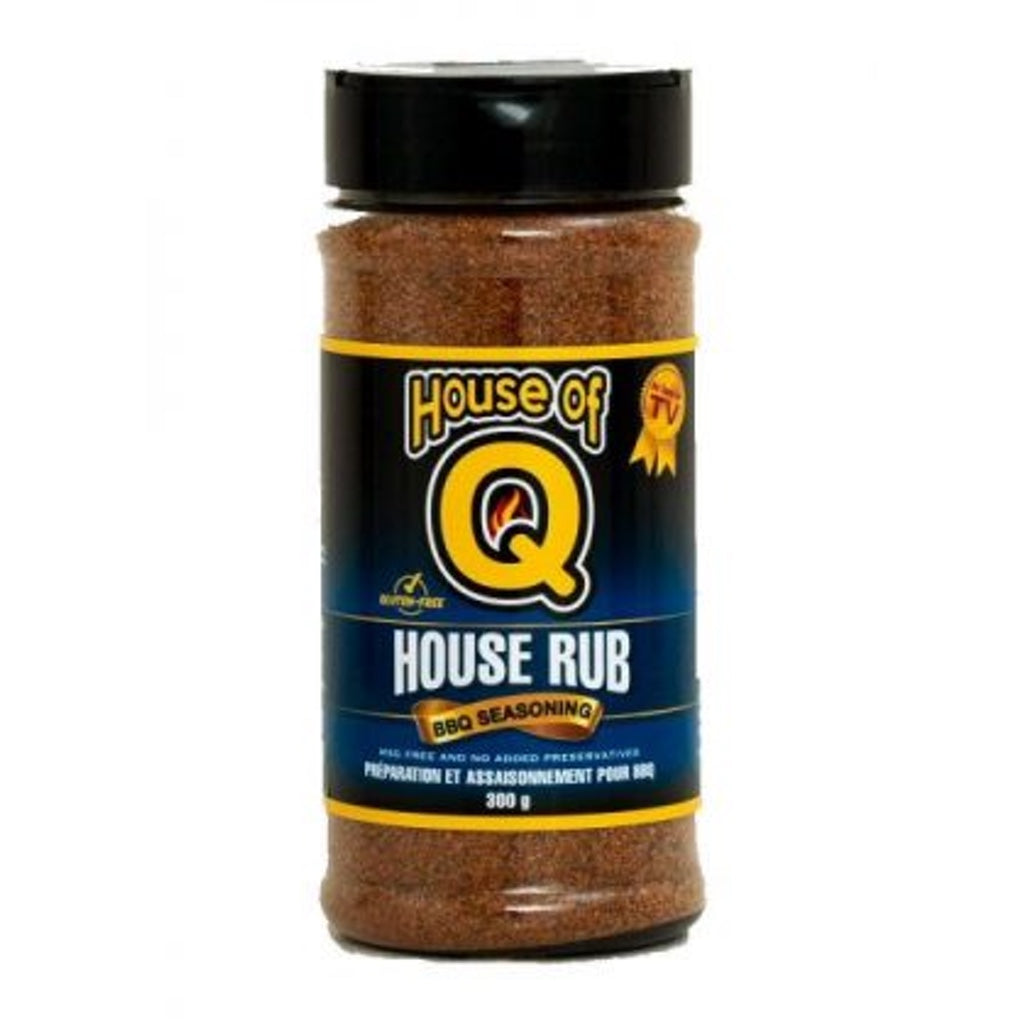 Clear plastic jar of 150g of House of Q House Rub Barbecue Seasoning