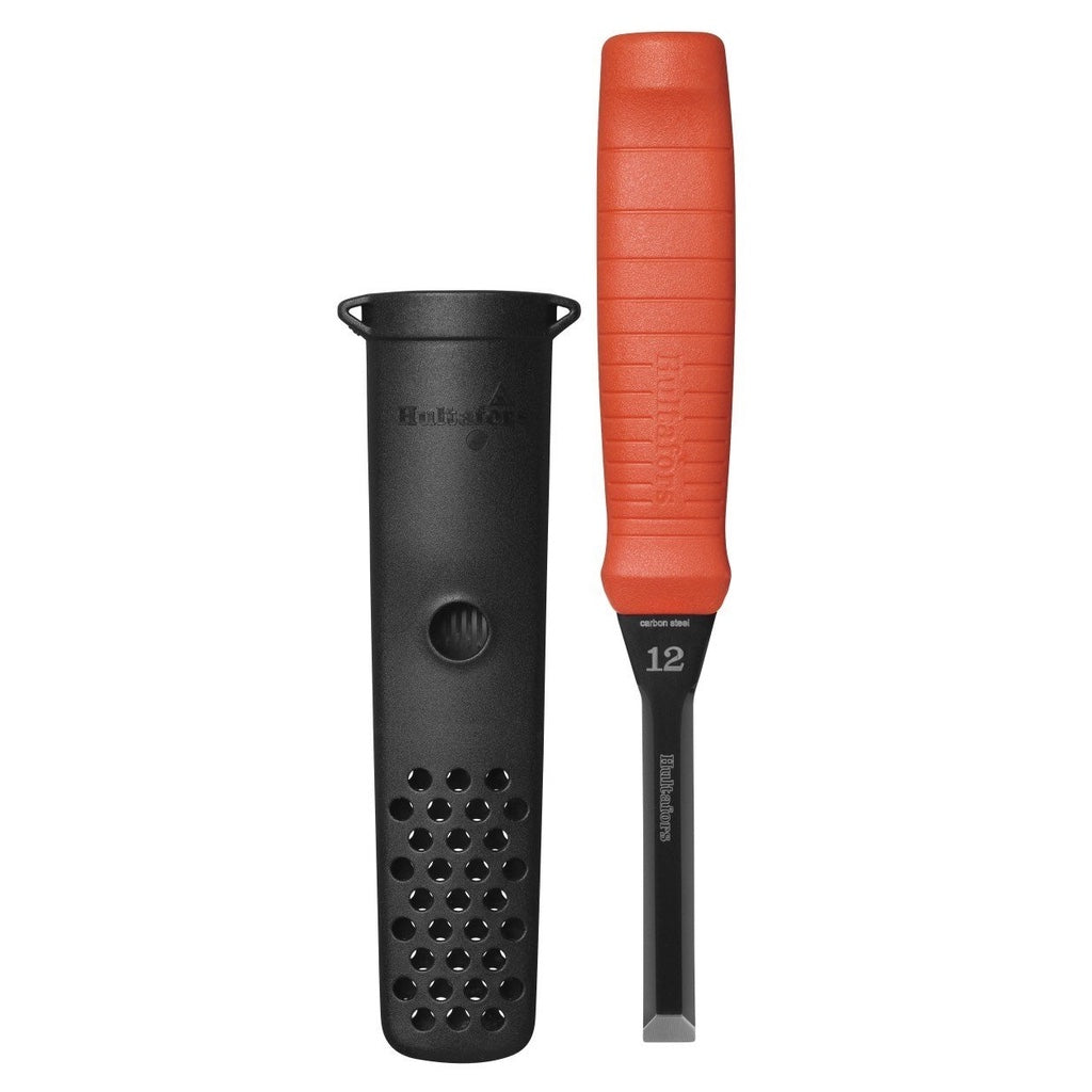 Hultafors 12mm EDC chisel has a Japanese carbon steel blade with EPD rust protection. Features an oval handle & holster.