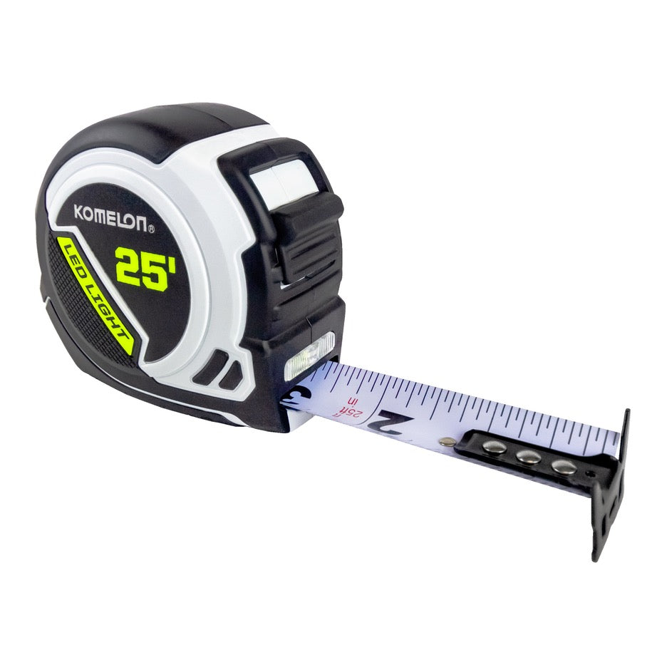 Komelon 25 Foot x 1 Inch Rechargeable LED Tape Measure K25LED