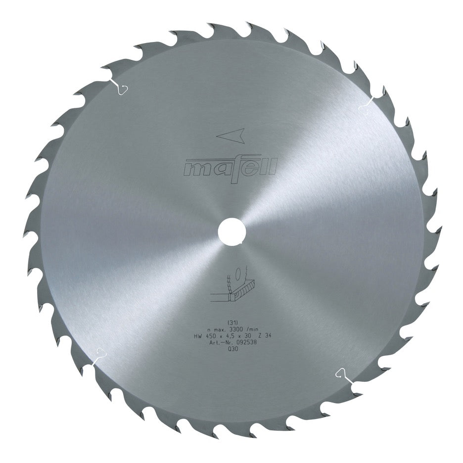 Mafell Fine Cut Circular Saw Blade for Wood 450mm x 34T ATB with 30mm Bore 092538