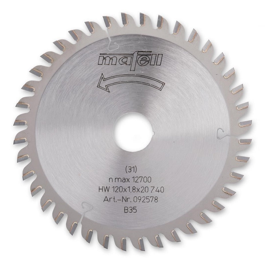 Mafell Laminate Circular Saw Blade 120mm x 40T TCG with 20mm Bore 092578