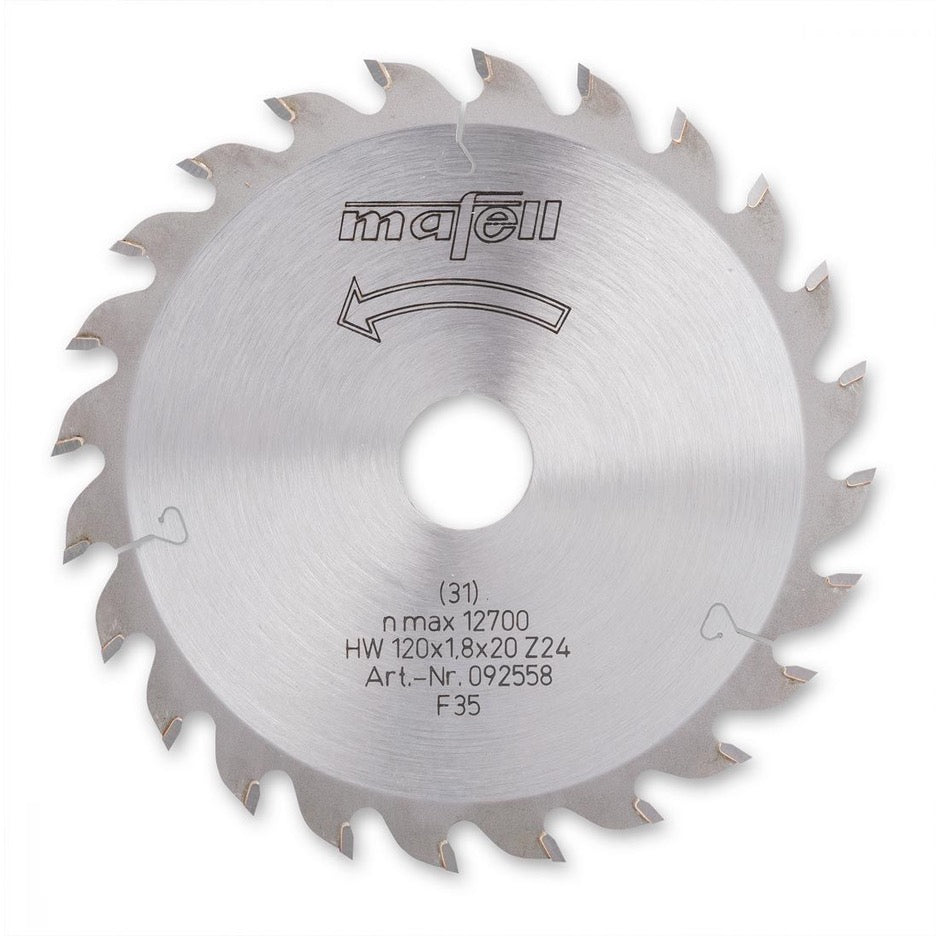 Mafell Universal Circular Saw Blade for Solid Wood 120mm x 24T ATB with 20mm Bore 092558