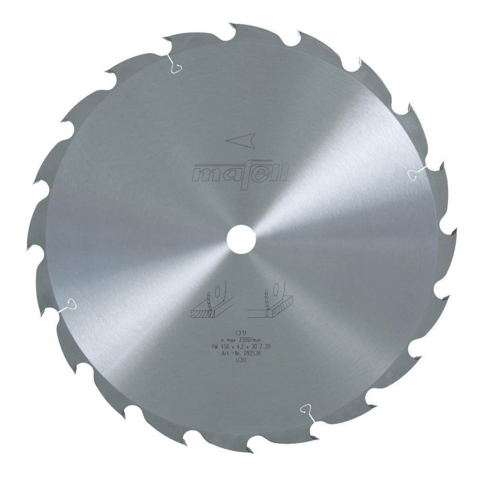 Mafell Universal Circular Saw Blade for Wood 450mm x 20T ATB with 30mm Bore 092536