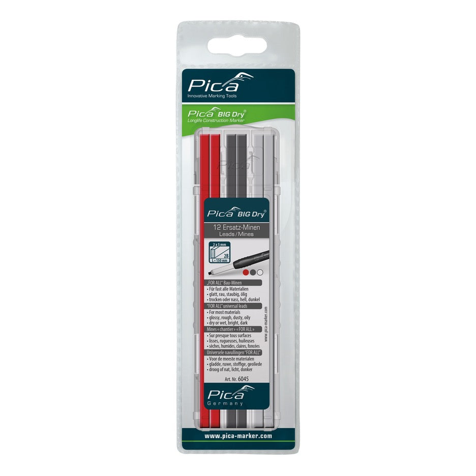 Pica Refill Sets for Big-Dry 6045 Red, White, Graphite
