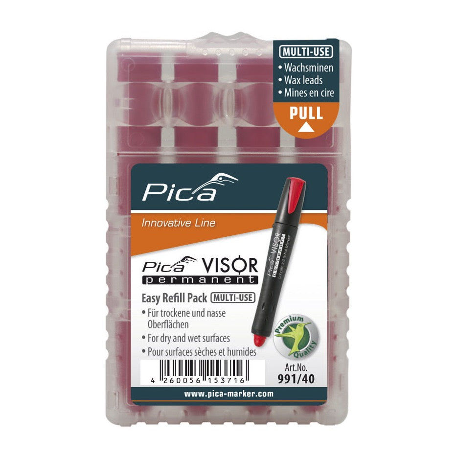 Pica Refills for Visor Permanent Marker 991/40 Red