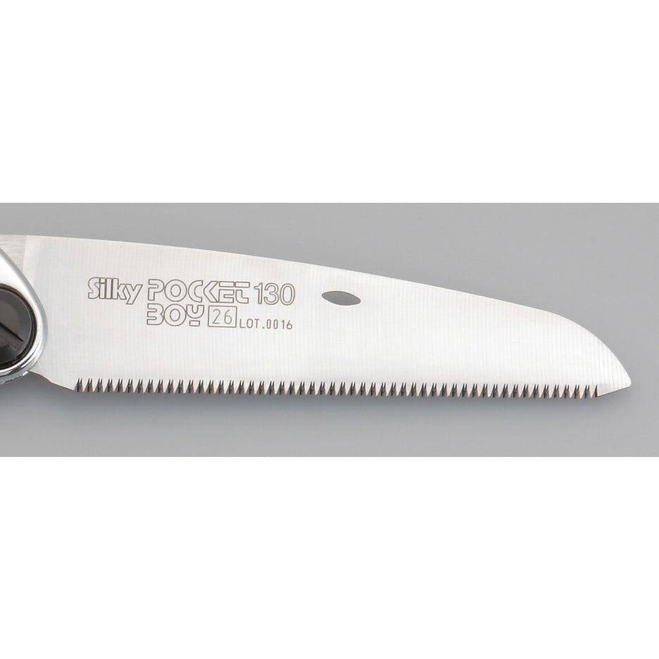 Extra-fine 5 inch, 22 teeth per inch SK-4 steel chrome plated replacement blade for any Silky Pocketboy 130 handles.