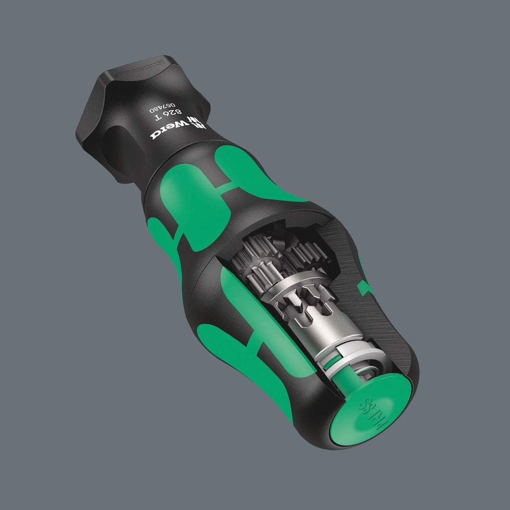 Wera Tools 19-Piece Metric Kraftform Kompakt Screwdriver Turbo 1 steel universal gears inside handle
