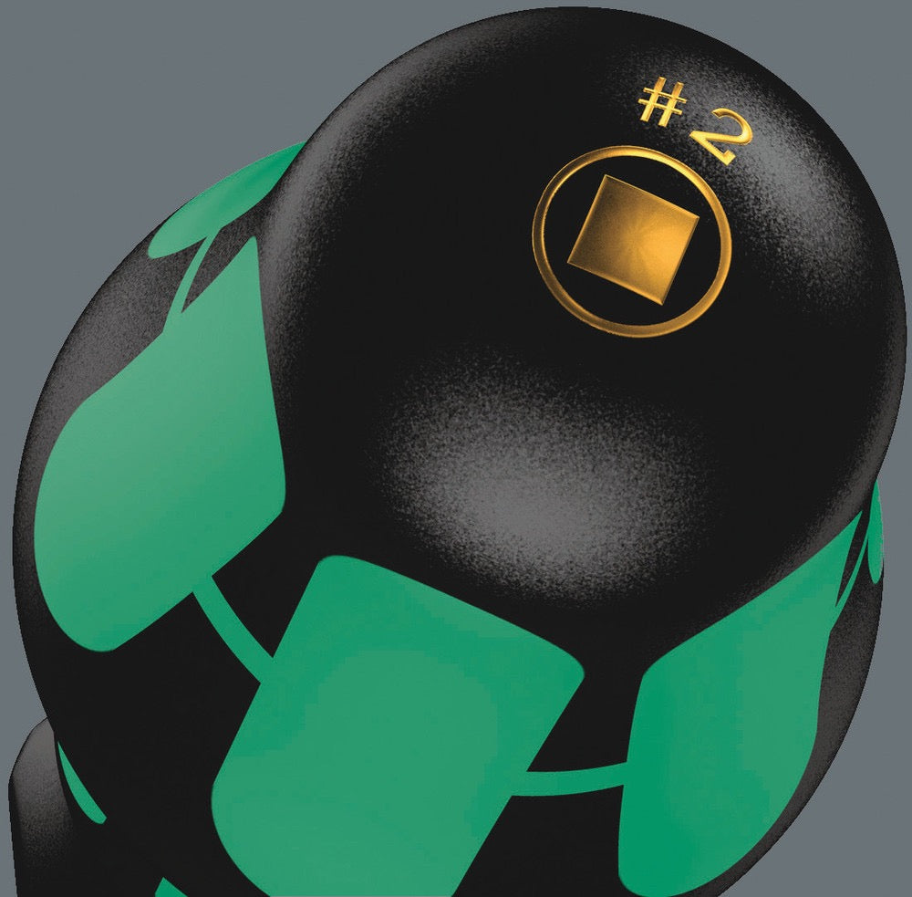 Wera Tools 6-Piece Screwdriver Set with Rack square #2 end