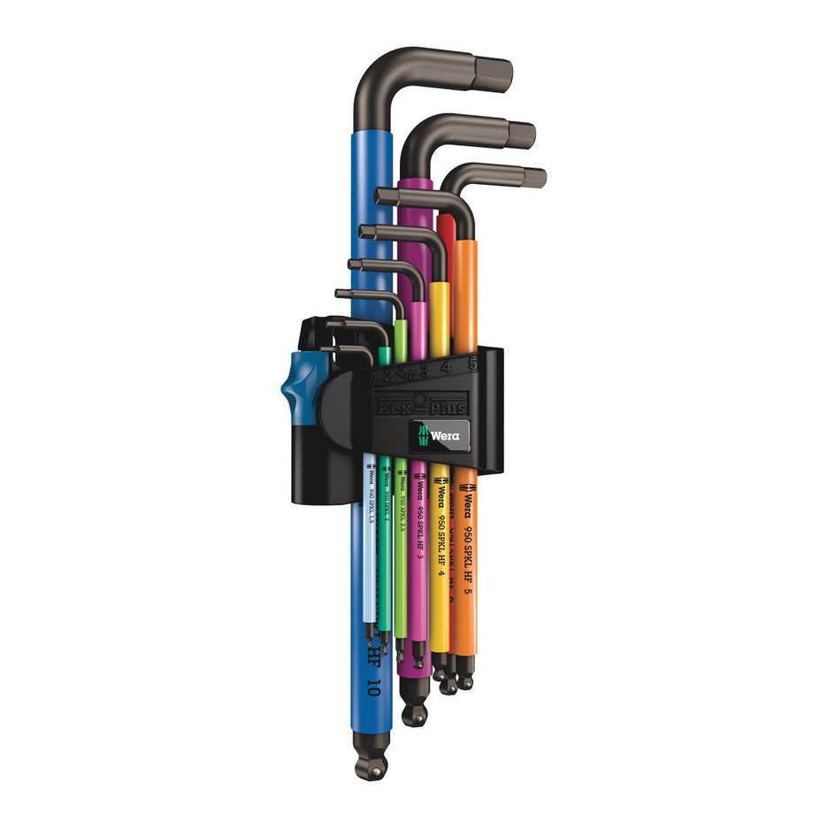 Wera Tools 9-Piece Metric Multi-Colour BlackLaser Hex-Plus L Hex Key Set