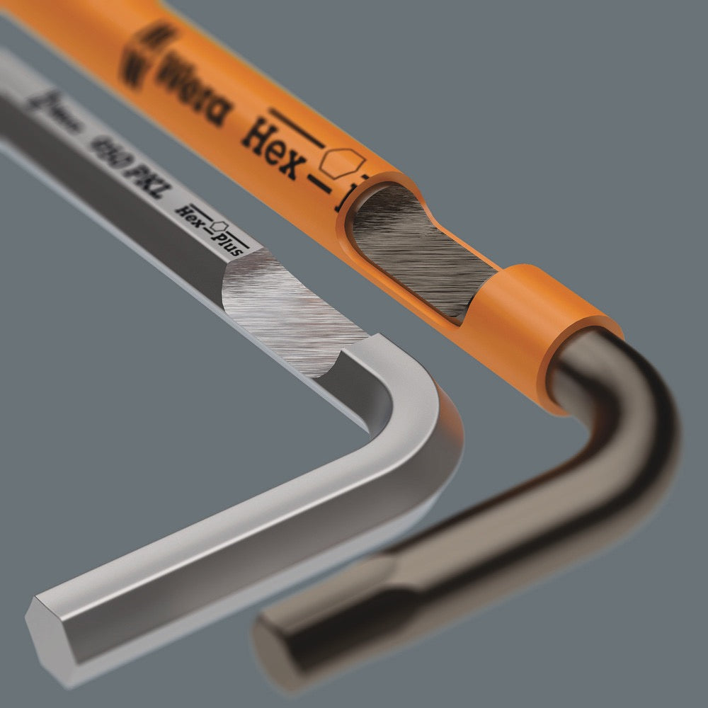 Wera Tools 9-Piece Metric Multi-Colour BlackLaser Hex-Plus L Hex Key Set fine grain steel