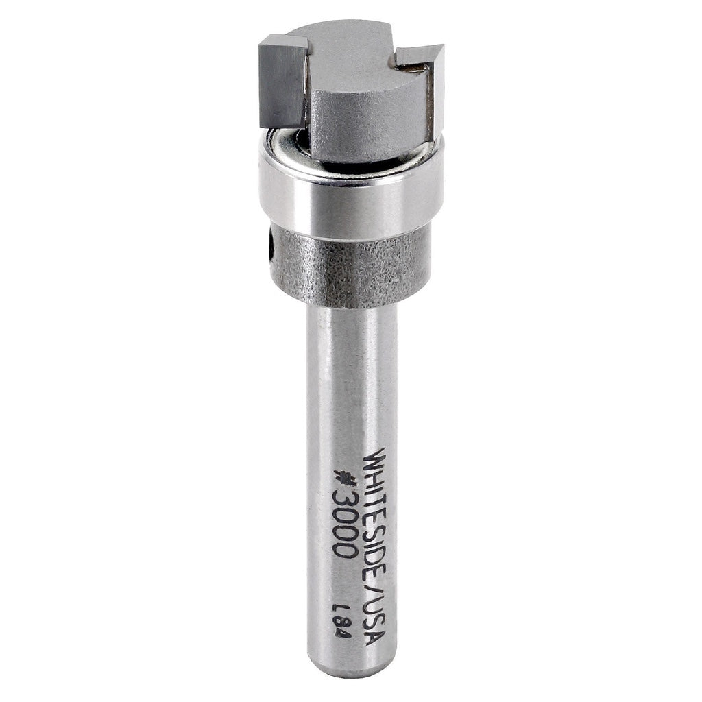 Whiteside WH3000 1/2" x 1/4" Template Router bit with top bearing and 1/4" shank.