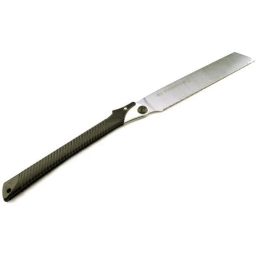 Woodboy Fine Tooth Folding Saw with blade locked in straight position.