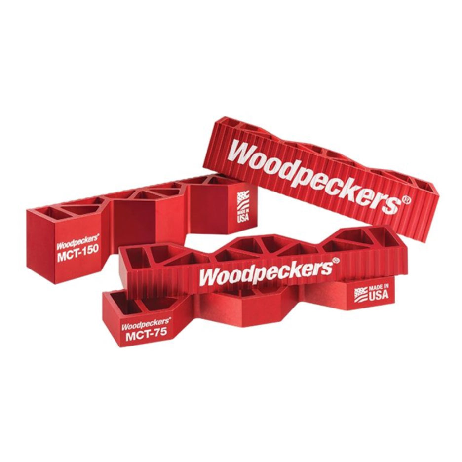 Woodpeckers Mitre Clamping Tools come in 2 sizes for different thicknesses of workpieces