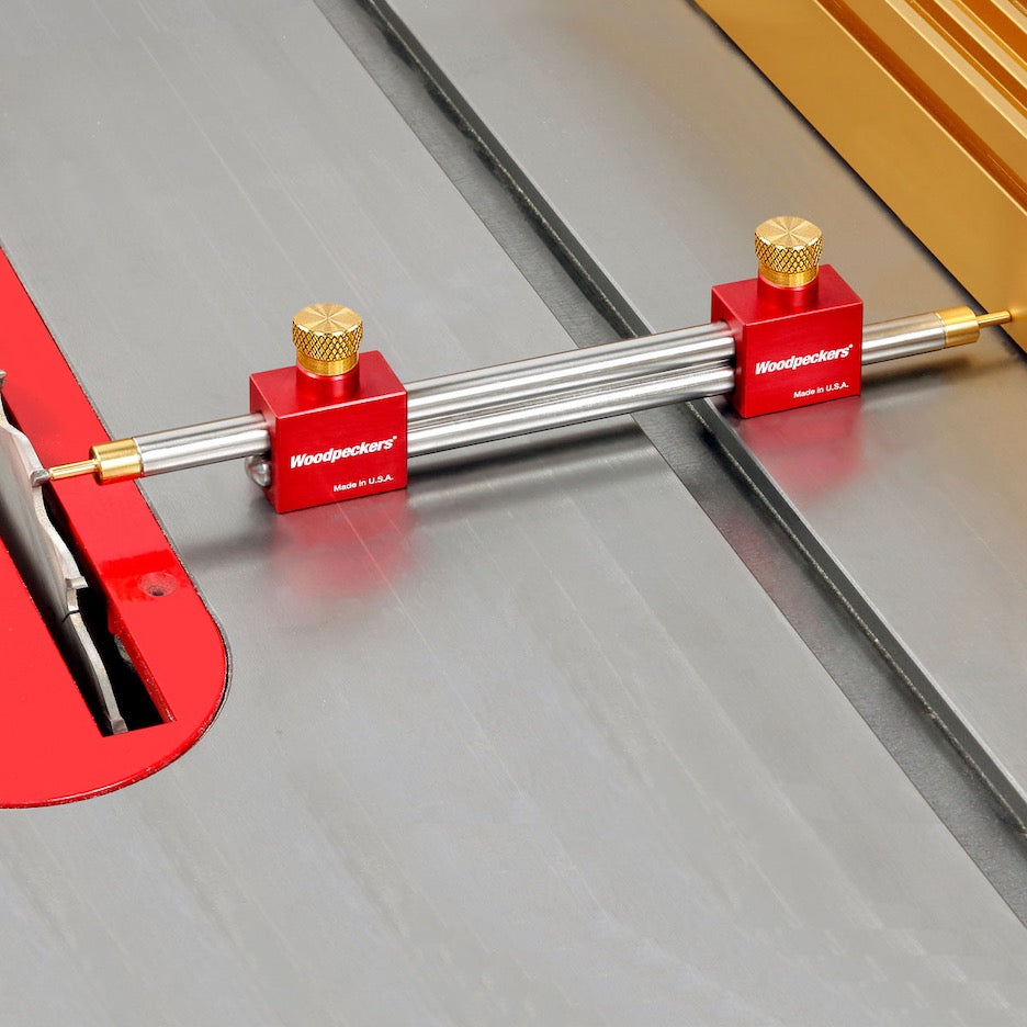 Woodpeckers Modular Bar Gauge System transfers measurements directly to tablesaw for exact width cuts