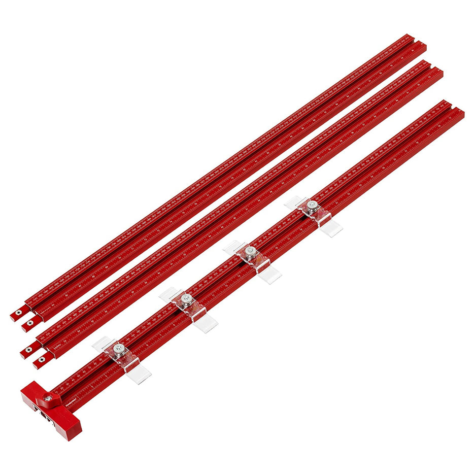 3-piece 96 inch Story Stick Pro with connectors, offset tabs, end stop.