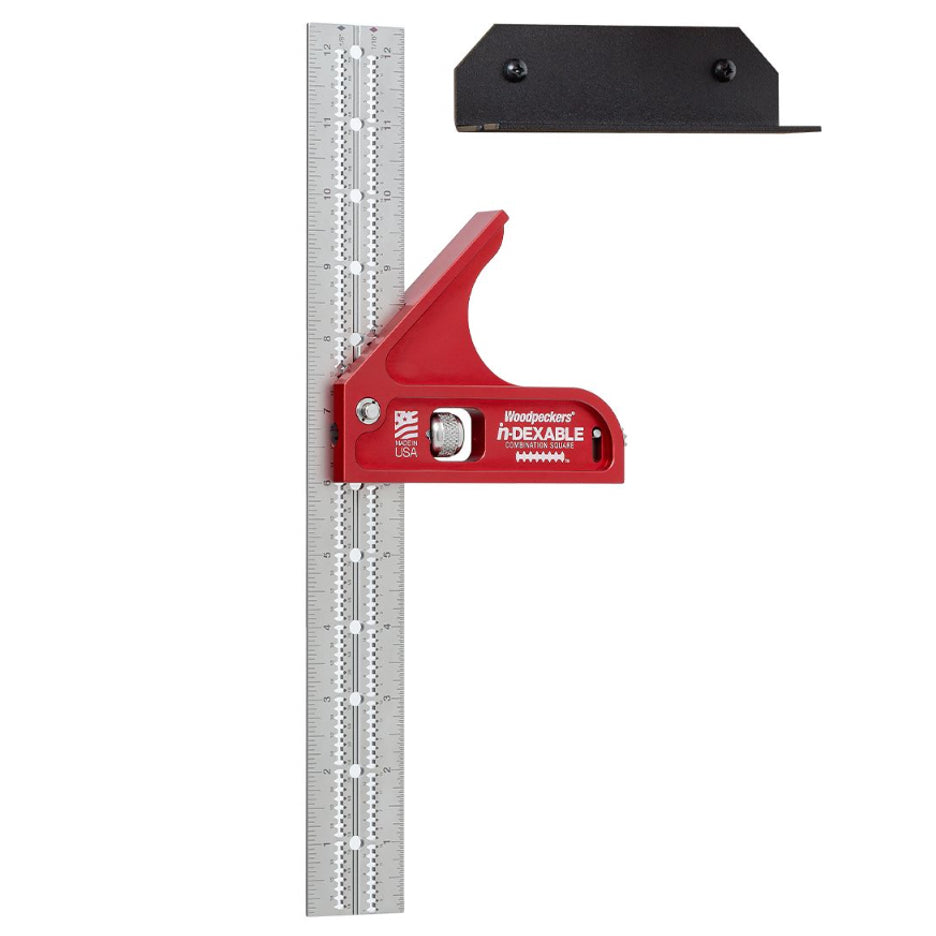 Woodpeckers 12" in-DEXABLE Combo Square with Rack-It