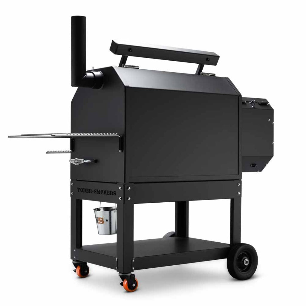 Back right view of Yoder Smokers YS640S Pellet Grill.