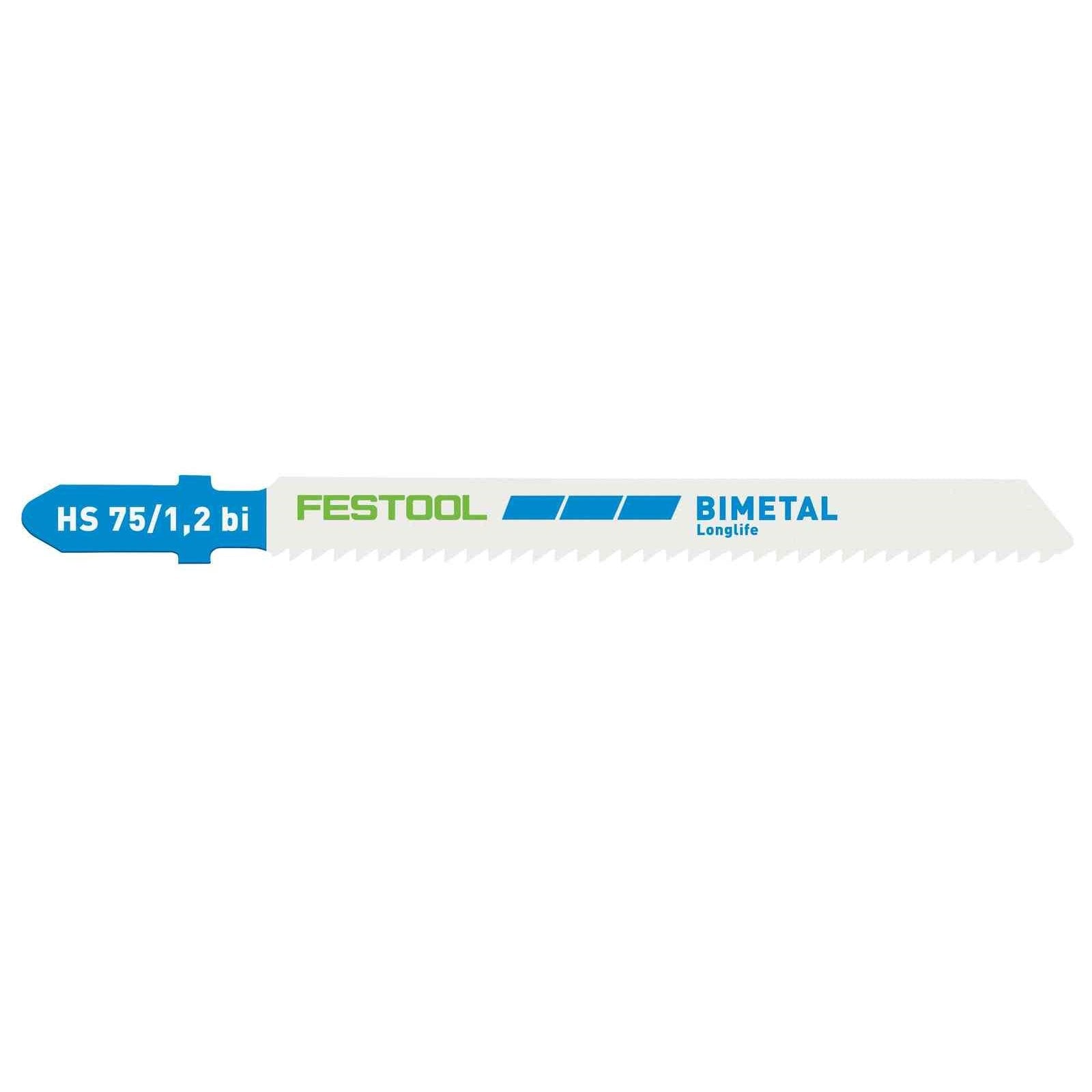 Festool 75mm Jigsaw Blades for Metal HS 75/1,2 BI 20427*
