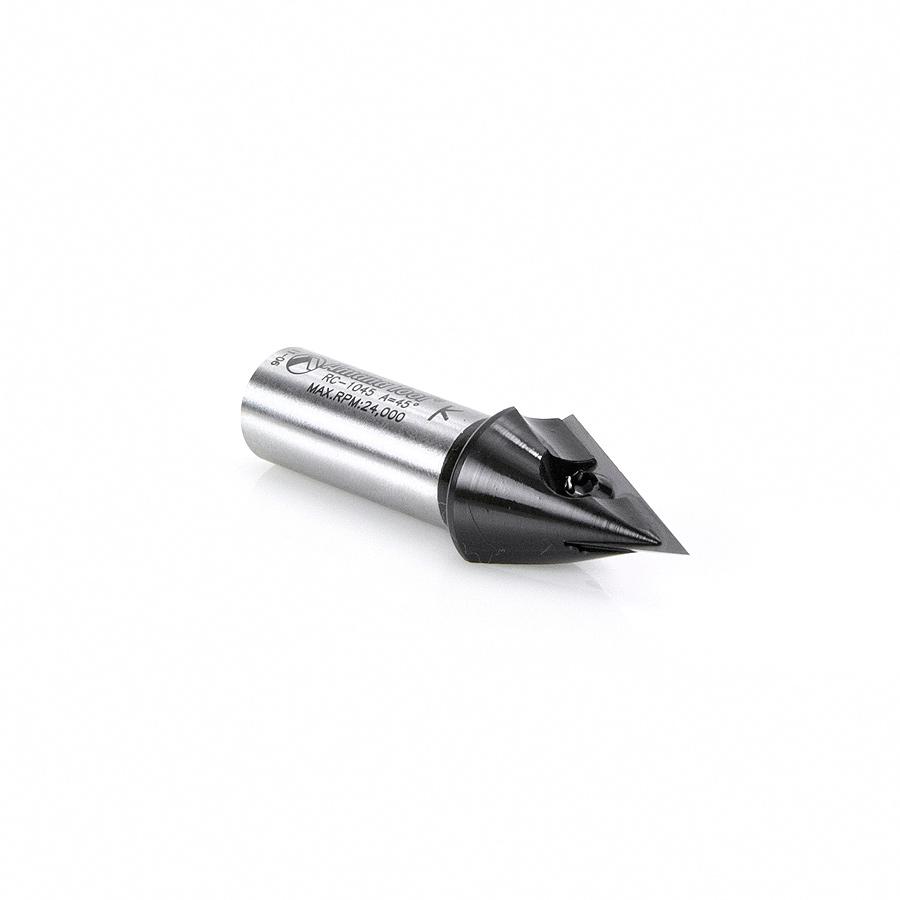 45-Degree V-Groove Router Bit With Carbide Insert – 1/2" Shank, 1" Cutting Diameter For Wood, MDF & Acrylic Engraving